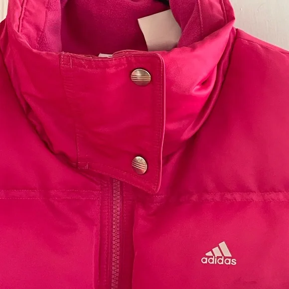 (NEW)adidas Hot Pink Down Puffer Vest - Picture 2 of 16